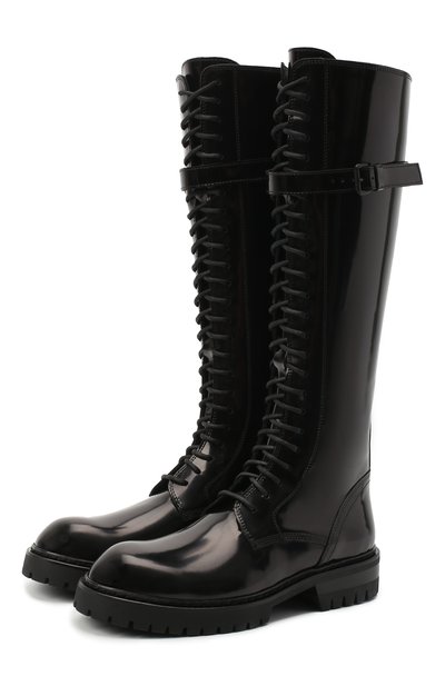 Кожаные сапоги ANN DEMEULEMEESTER черного цвета по цене 87850 руб., арт. 2014-2830-386-099, фото 1 Кожаные сапоги ANN DEMEULEMEESTER, арт. 2014-2830-386-099, фото 1