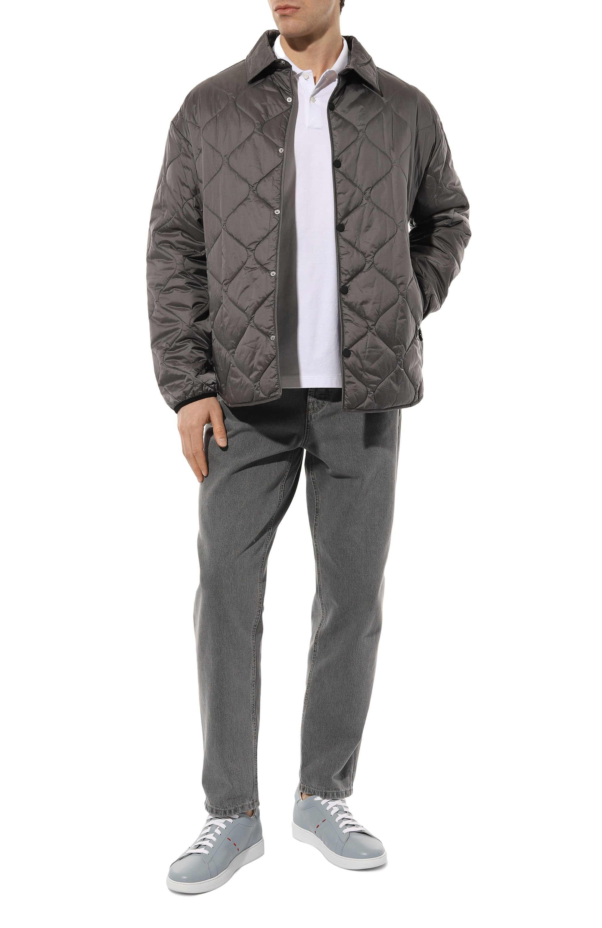 Кожаные кеды KITON, арт. USSA068N01035, фото 2