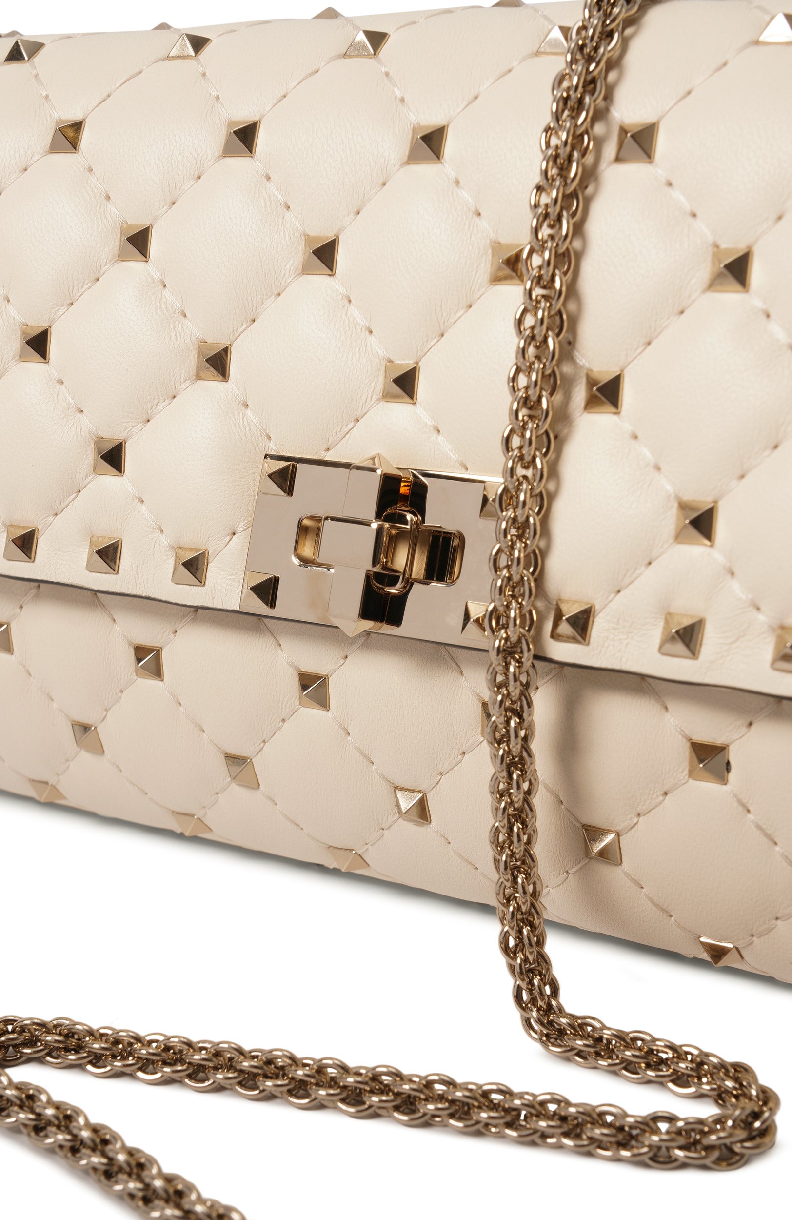 Сумка rockstud spike VALENTINO кремового цвета по цене 243000 руб., арт. 9W2B0137/NAP, фото 6 Сумка rockstud spike VALENTINO, арт. 9W2B0137/NAP, фото 6