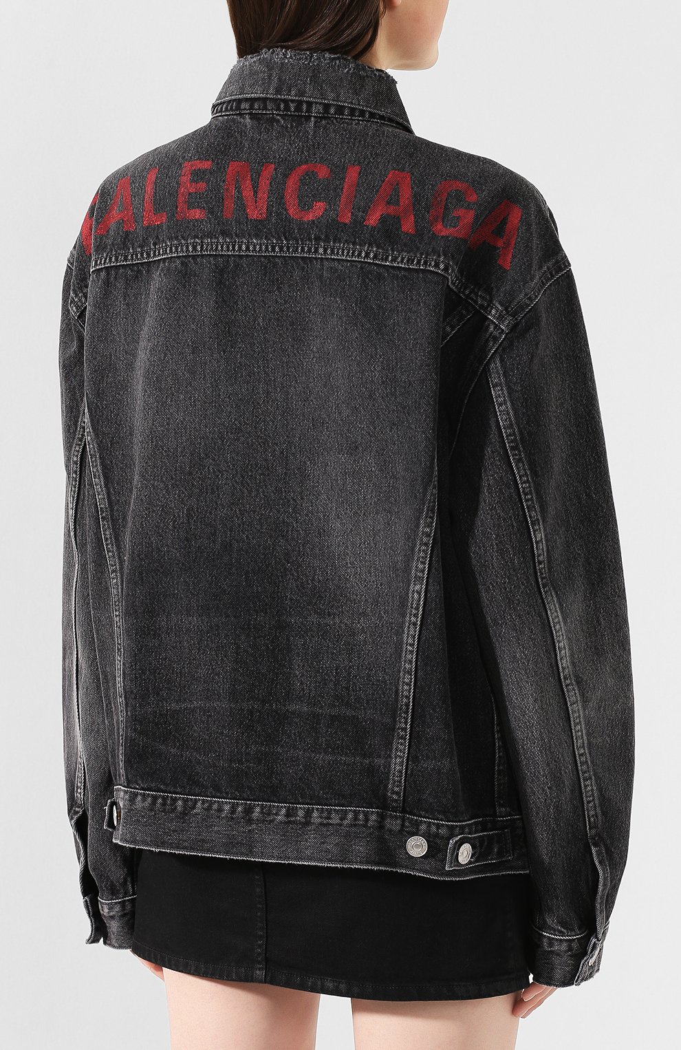 Джинсовая куртка BALENCIAGA темно-серого цвета по цене 152000 руб., арт. 557388/TBP47, фото 4 Джинсовая куртка BALENCIAGA, арт. 557388/TBP47, фото 4