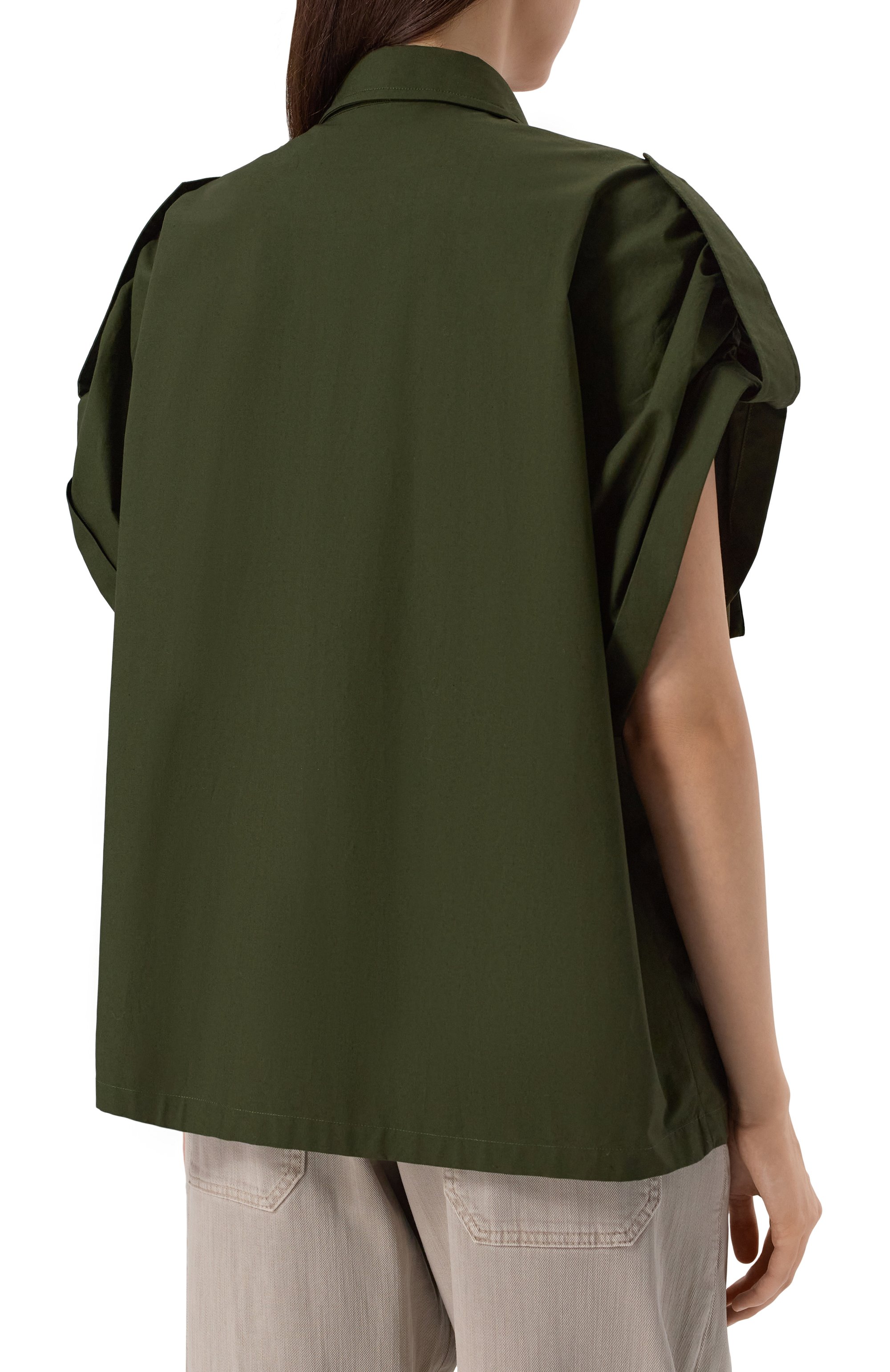 Хлопковая рубашка ELIE SAAB, арт. SH089NS25/P0009, фото 4