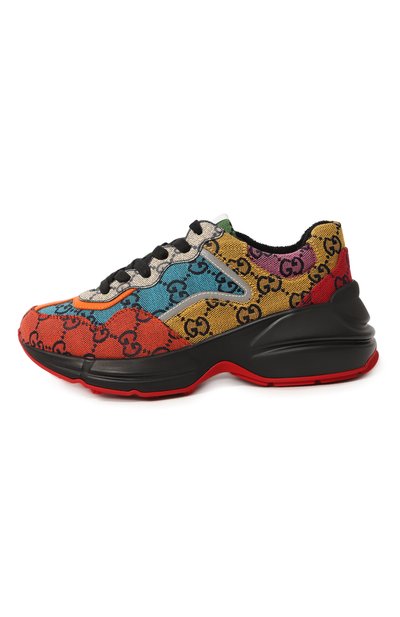 Текстильные кроссовки rhyton multicolor GUCCI, арт. 663681 2UZK0, фото 2