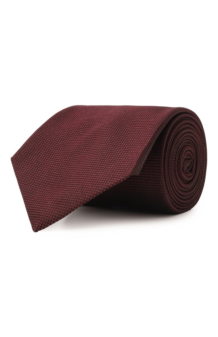Мужской шелковый галстук ZEGNA бордового цвета, арт. 1P8/Z9D34TA9 | Фото 1 (Материал: Текстиль, Шелк; Нос: Не проставлено; Принт: Без принта)
