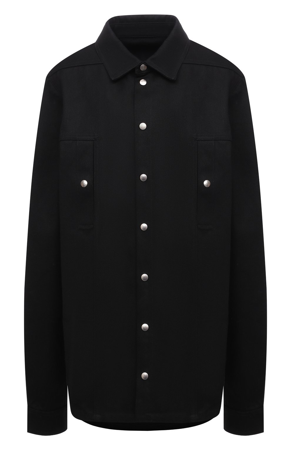 Джинсовый жакет RICK OWENS черного цвета по цене 121000 руб., арт. R002A7793/DBB, фото 1 Джинсовый жакет RICK OWENS, арт. R002A7793/DBB, фото 1