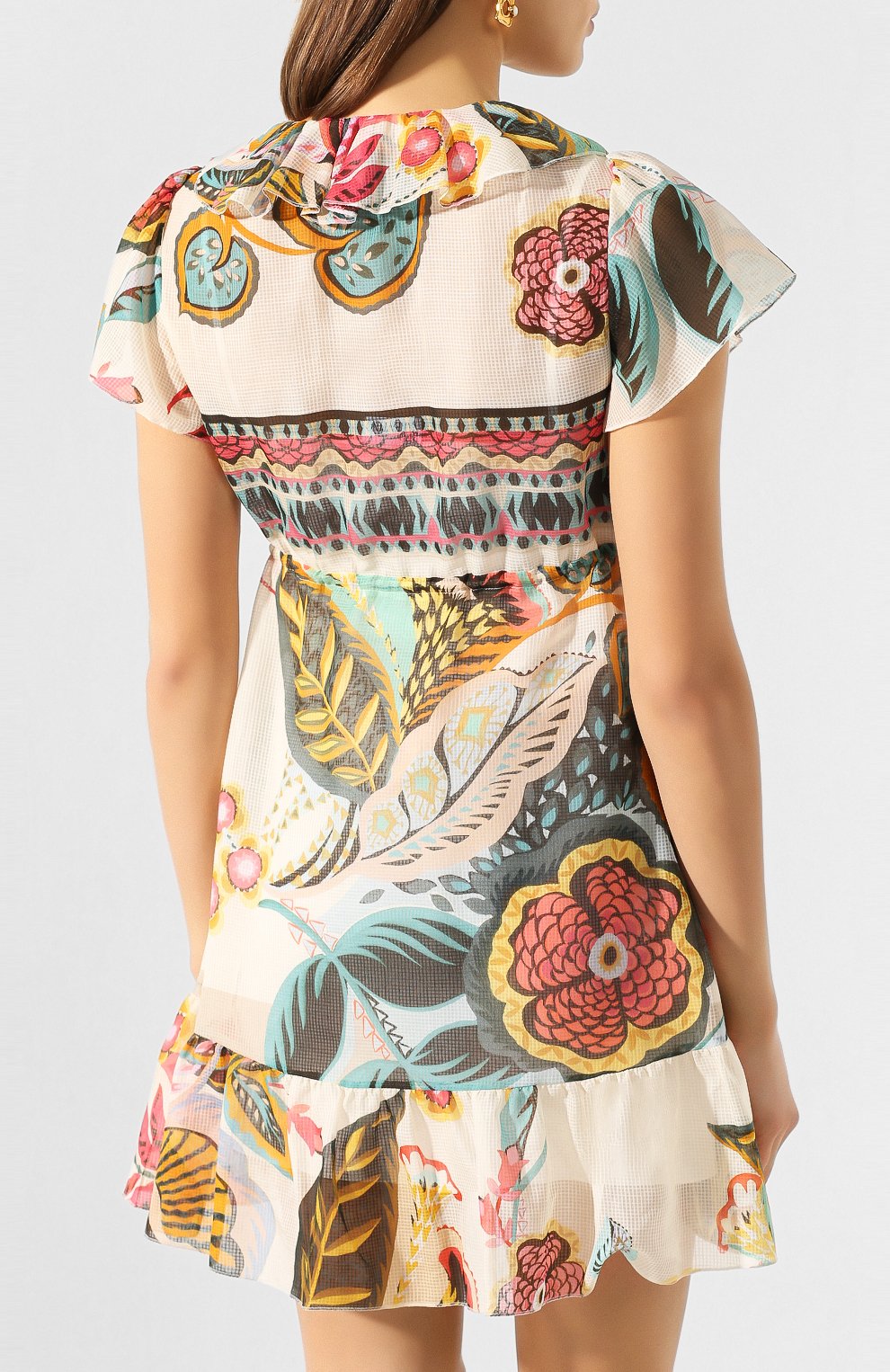 Платье из смеси хлопка и шелка REDVALENTINO, арт. TR0VAP55/4YV, фото 4