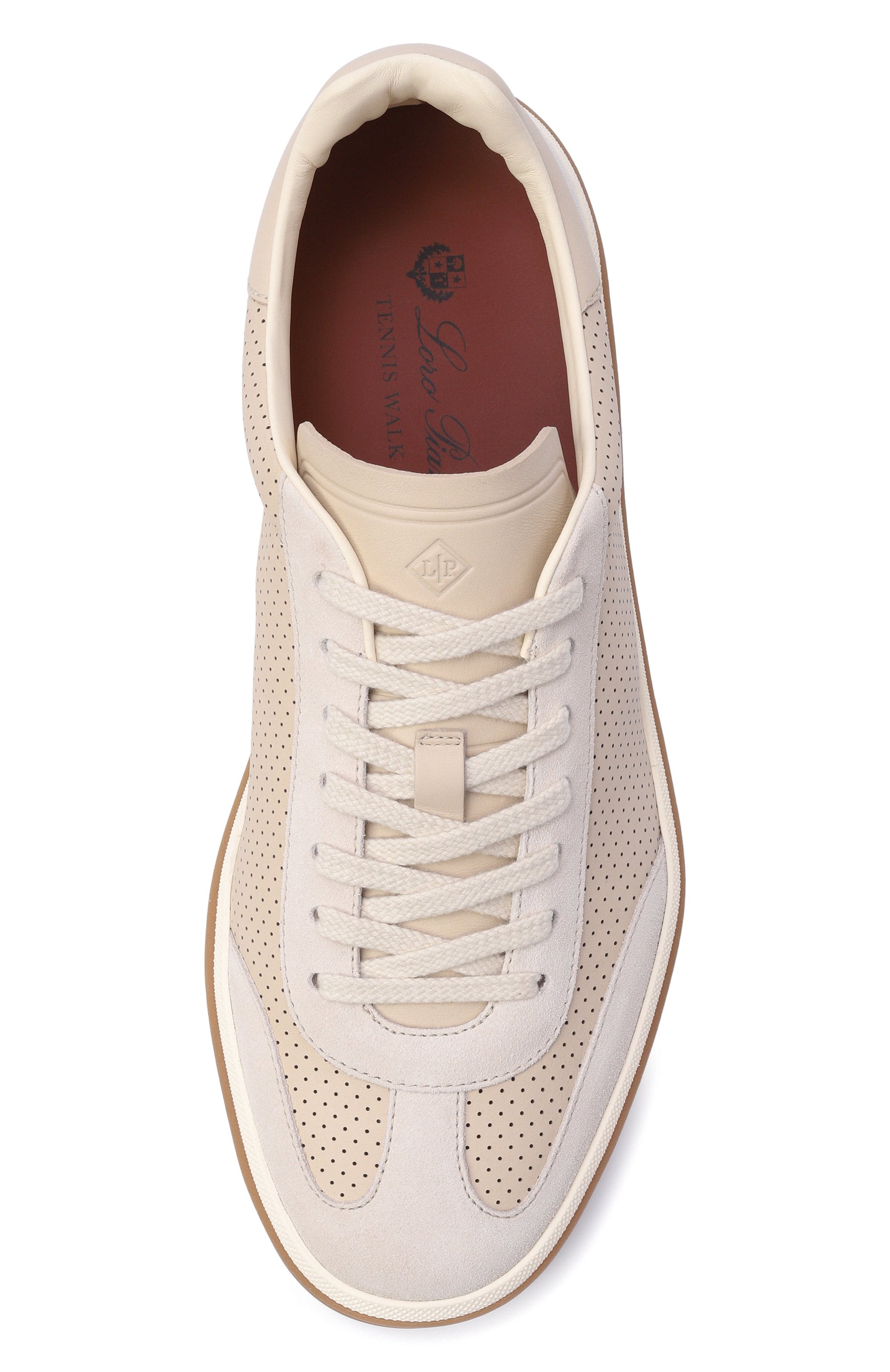 Кожаные кеды tennis walk LORO PIANA бежевого цвета по цене 129500 руб., арт. FAR1362, фото 5 Кожаные кеды tennis walk LORO PIANA, арт. FAR1362, фото 5