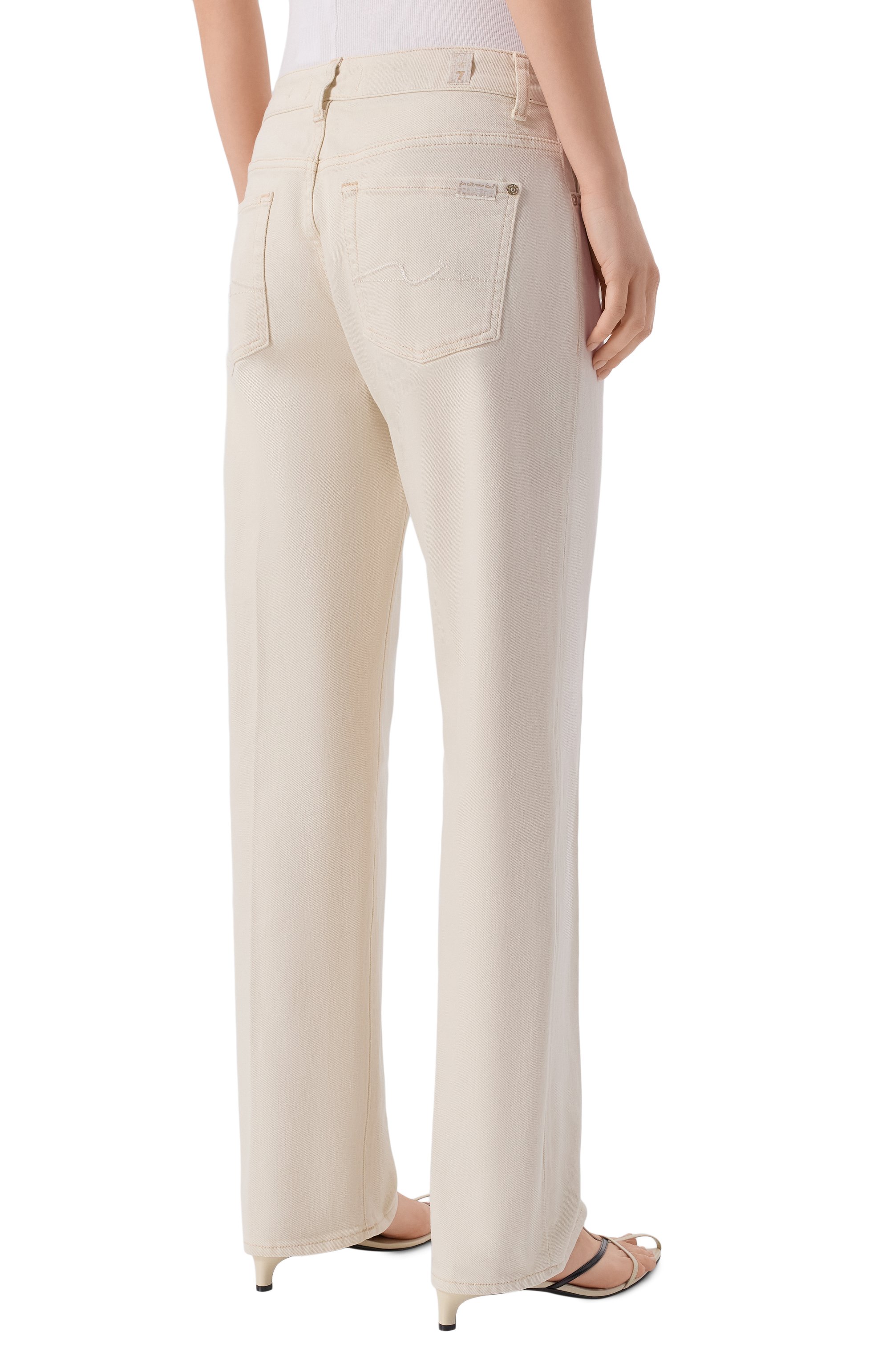 Джинсы calie 7 FOR ALL MANKIND кремового цвета по цене 31900 руб., арт. 7UC90G96-309, фото 4 Джинсы calie 7 FOR ALL MANKIND, арт. 7UC90G96-309, фото 4