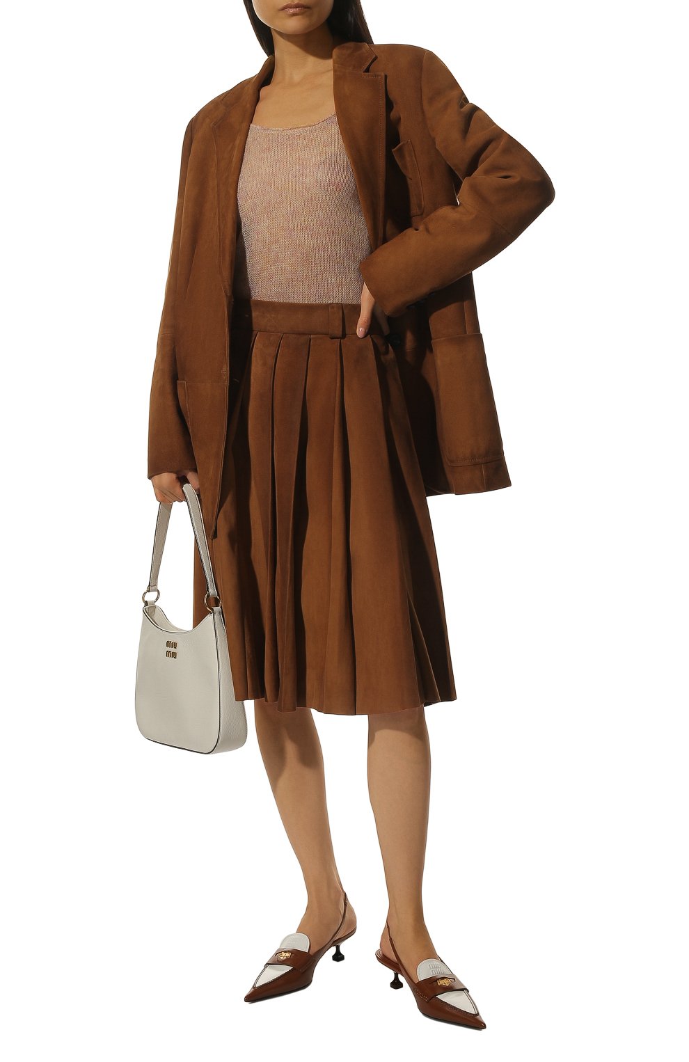 Замшевая юбка MIU MIU, арт. MPD704-104R-F0401, фото 2