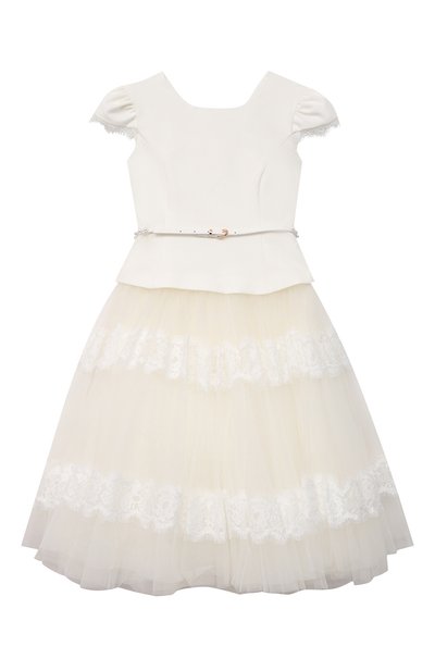 Платье MONNALISA бежевого цвета по цене 48800 руб., арт. 717905, фото 1 Платье MONNALISA, арт. 717905, фото 1