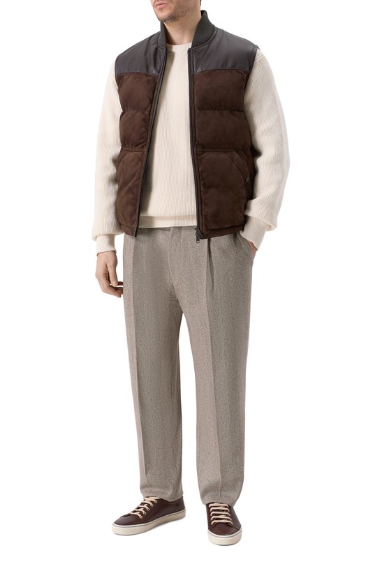 Шерстяные брюки Loro Piana FA04578 Бежевый  FA04578 Фото 2