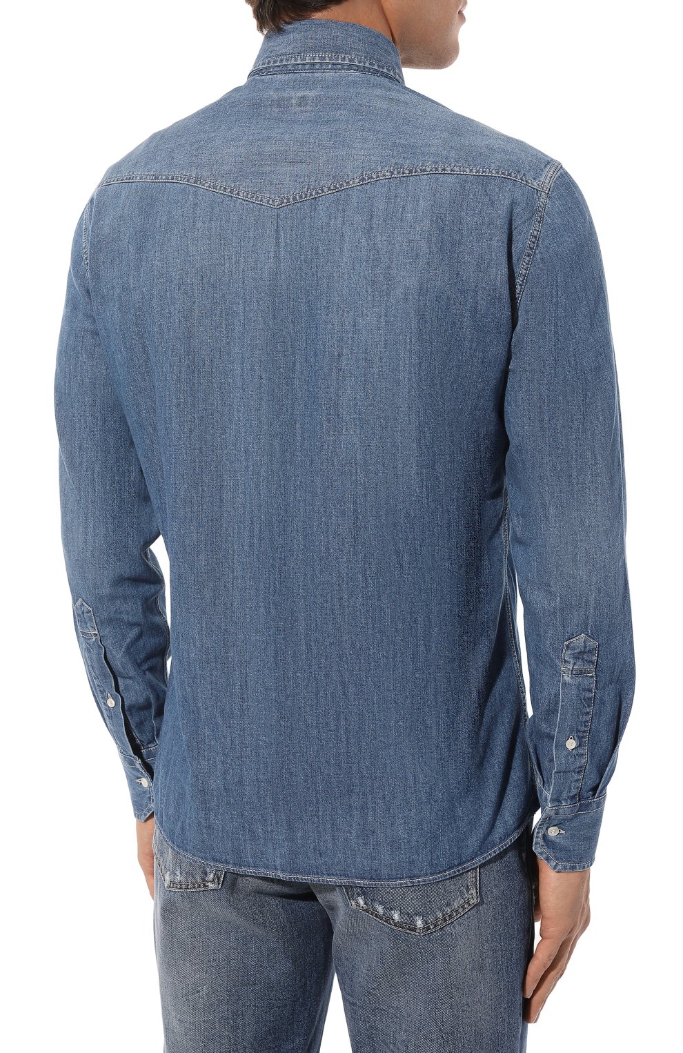 Джинсовая рубашка BRUNELLO CUCINELLI, арт. MH1924008, фото 4