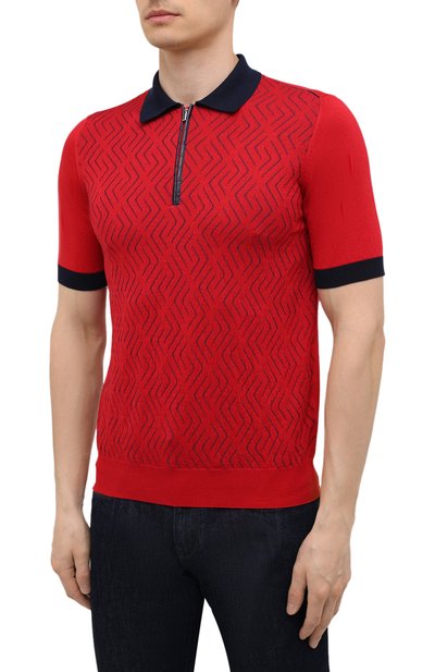 Поло с отделкой из кожи аллигатора ZILLI, арт. MBV-PZ082-LABC1/MC01/AMIS, фото 3