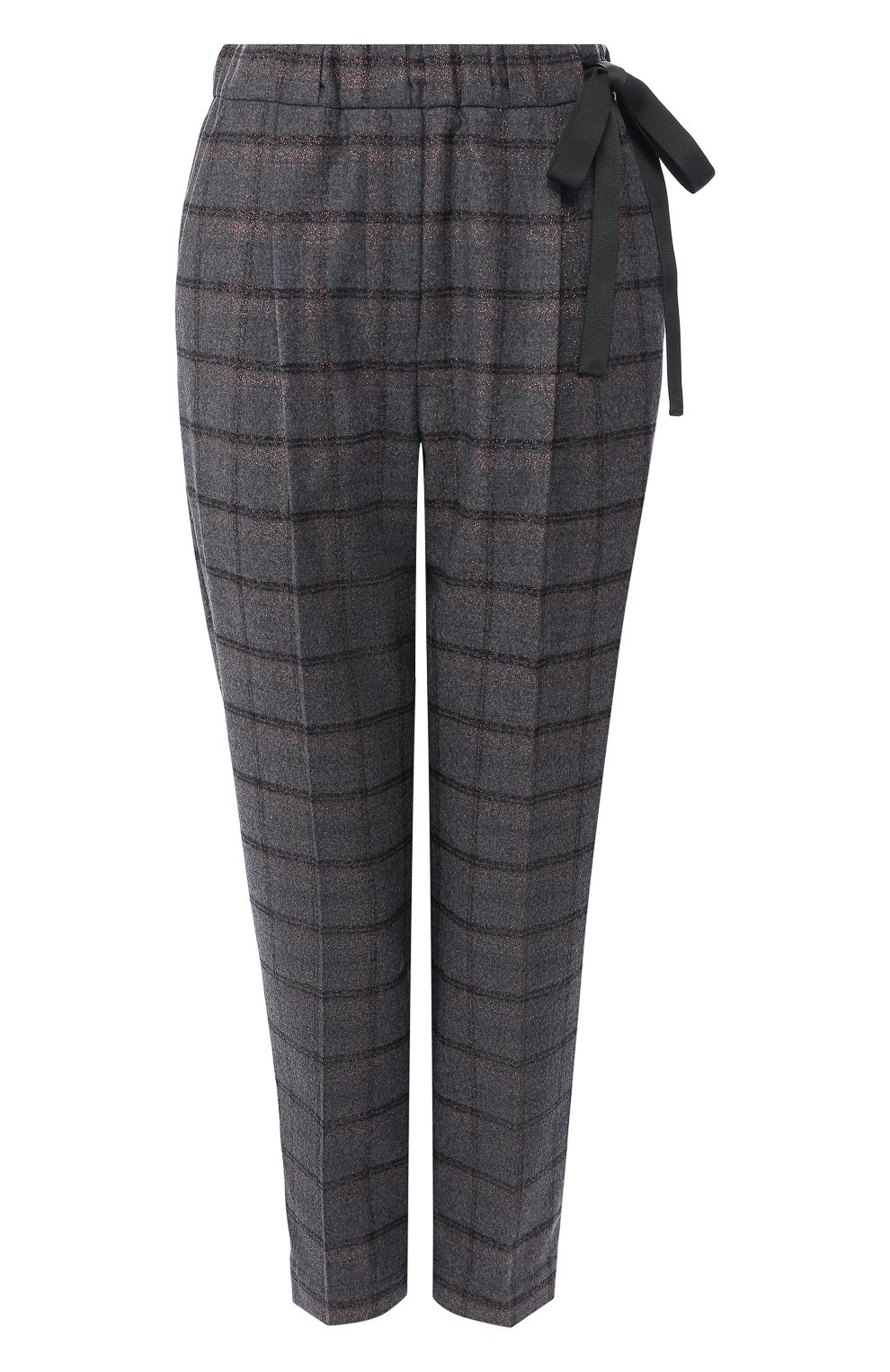 Укороченные шерстяные брюки в клетку BRUNELLO CUCINELLI, арт. MB506P6842, фото 1