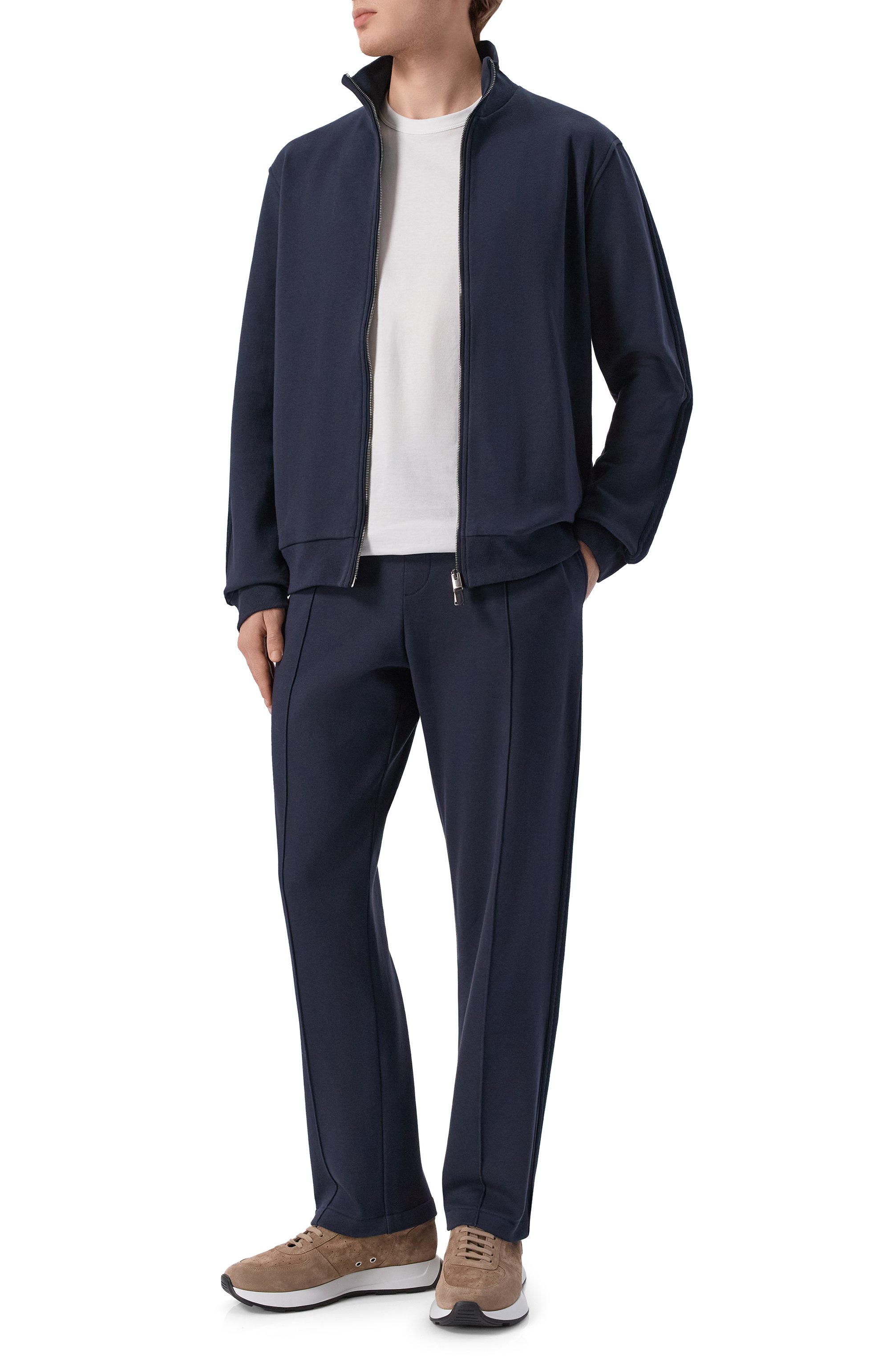 Хлопковая толстовка CANALI темно-синего цвета по цене 122500 руб., арт. T0942/MJ02447, фото 2 Хлопковая толстовка CANALI, арт. T0942/MJ02447, фото 2