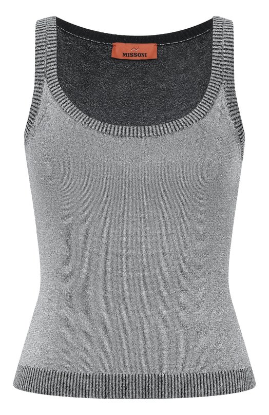 Топ из вискозы Missoni DC26SK01/BK01H3 Серебряный DC26SK01/BK01H3