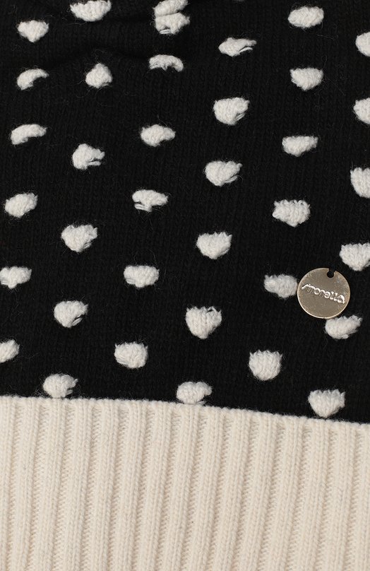 Шапка из шерсти и вискозы Simonetta Чёрный, фото 3