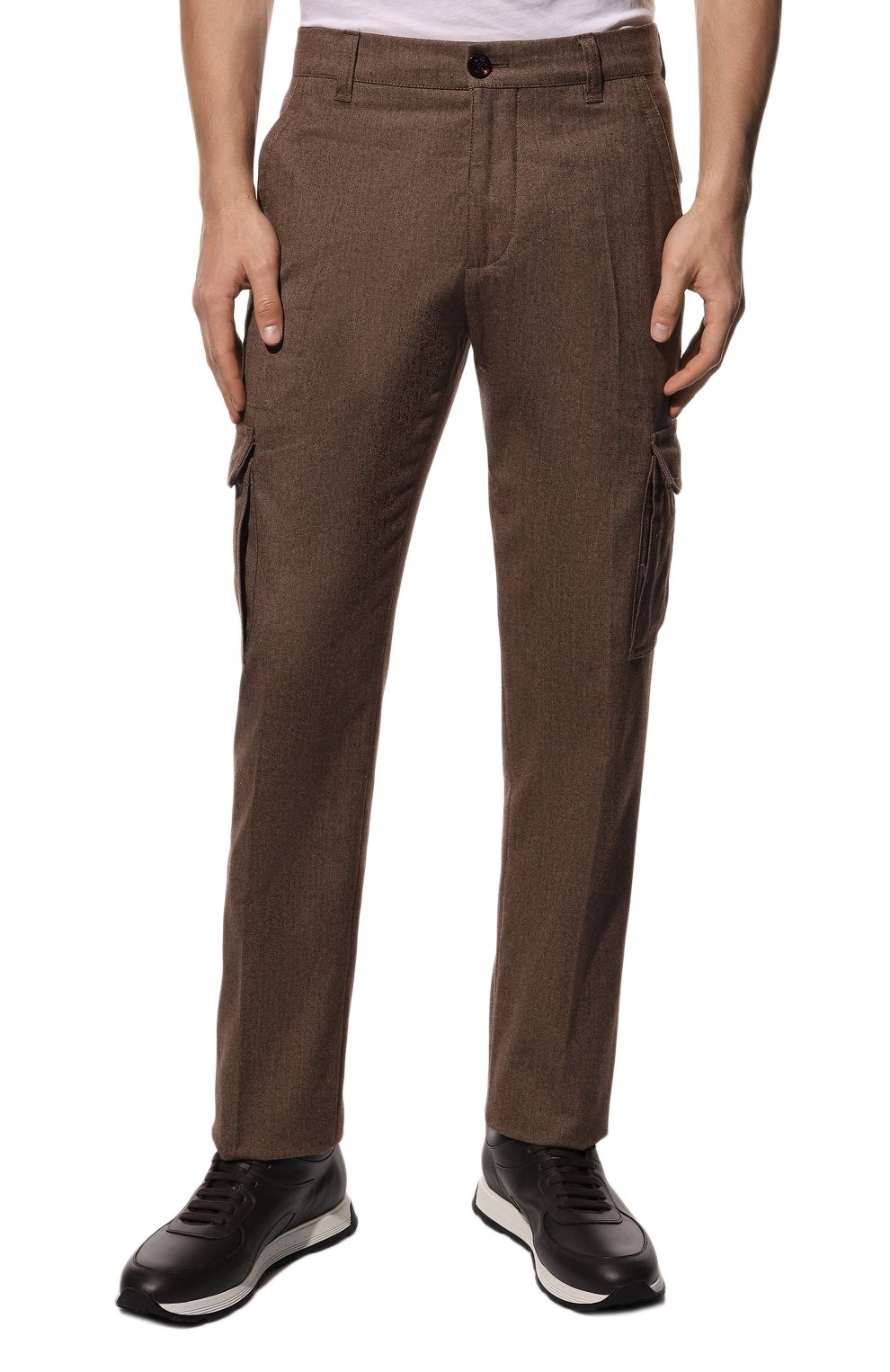 Брюки-карго из хлопка и шерсти MOORER, арт. JERALD-MB/M0UCG100001-TEPA700, фото 3