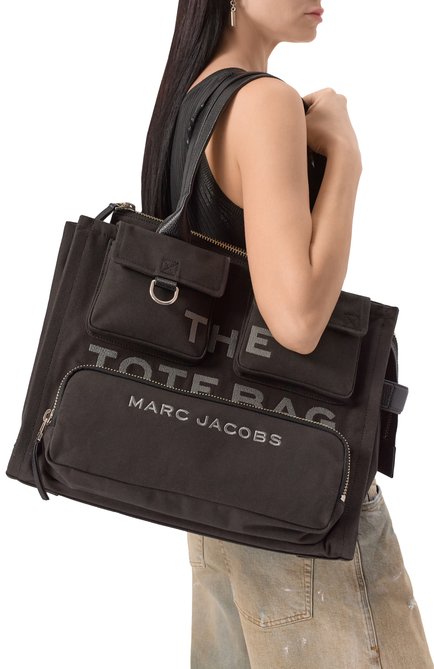 Женская сумка the cargo tote large MARC JACOBS (THE) черного цвета, арт. 2S4HTT005H03 | Фото 2 (Материал сплава: Проставлено; Размер: large; Драгоценные камни: Проставлено; Материал: Текстиль)