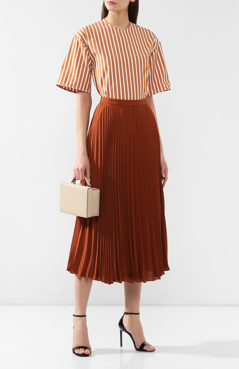 Хлопковый топ VICTORIA BECKHAM, арт. TP TSH 1828 MSS19 PIQUE STRIPE, фото 2