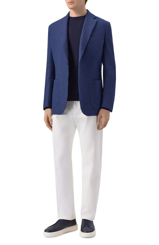 Хлопковый пиджак MVST TRIC0TT0N 40886 Синий  TRIC0TT0N 40886 Фото 2