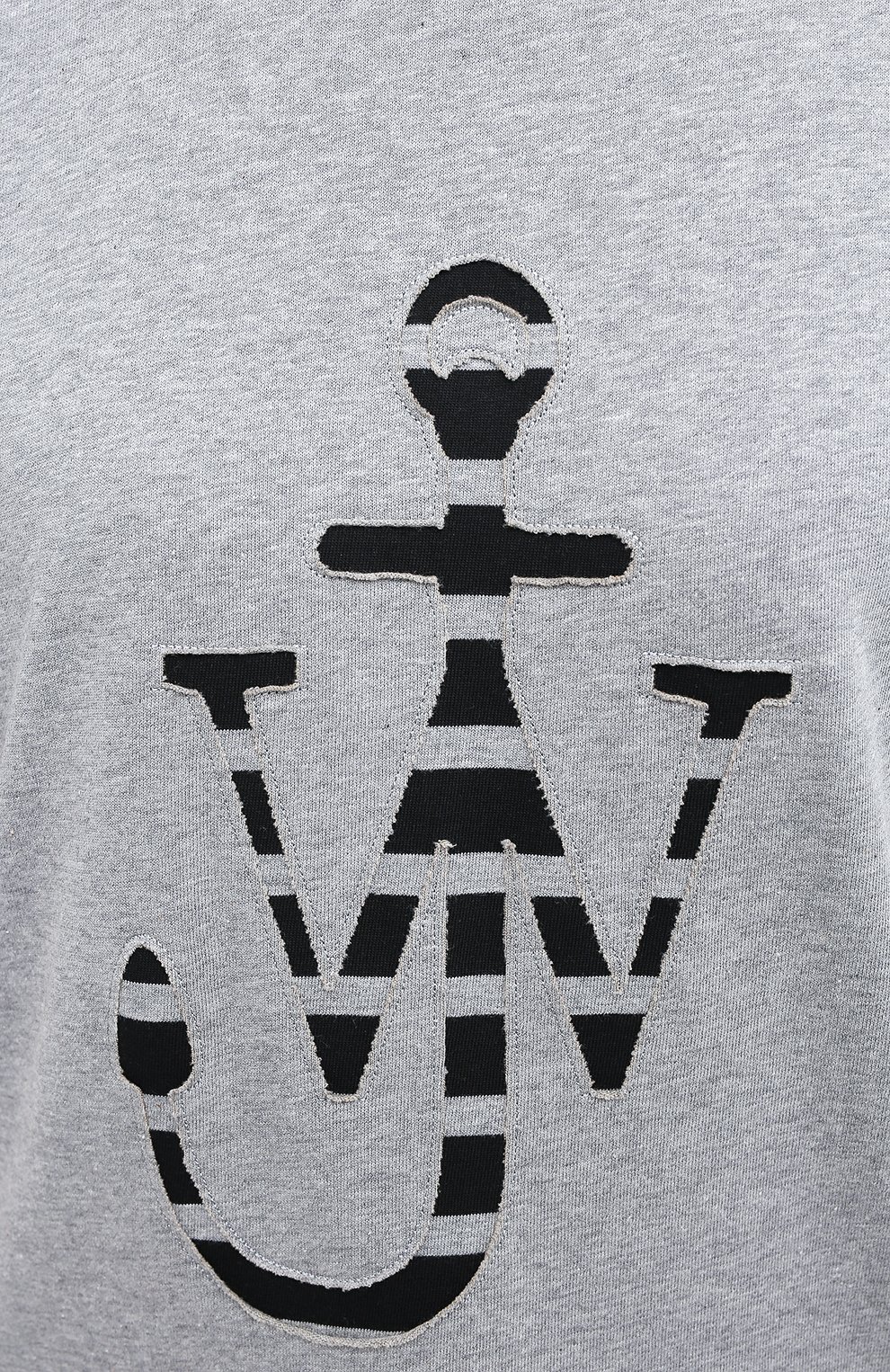 Хлопковая футболка JW ANDERSON серого цвета по цене 12700 руб., арт. JE0089 PG0079, фото 5 Хлопковая футболка JW ANDERSON, арт. JE0089 PG0079, фото 5