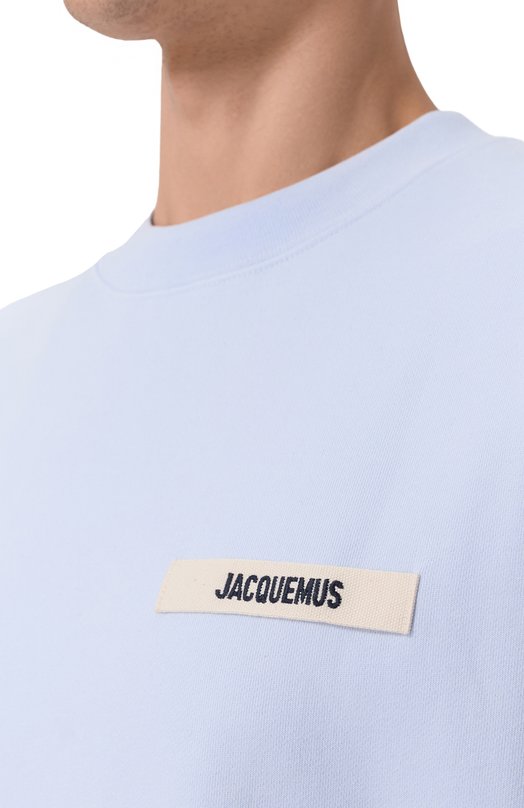 Хлопковый свитшот Jacquemus 24ESSM00206/AJ00126 Голубой  24ESSM00206/AJ00126 Фото 5