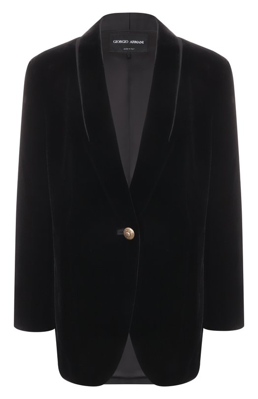 Бархатный жакет Giorgio Armani GW001555/AF20583 Чёрный GW001555/AF20583