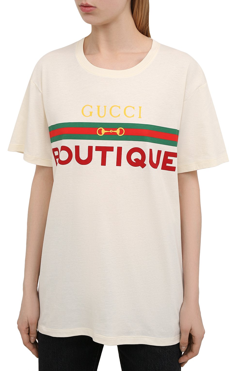 Хлопковая футболка GUCCI, арт. 615044/XJCKY, фото 3