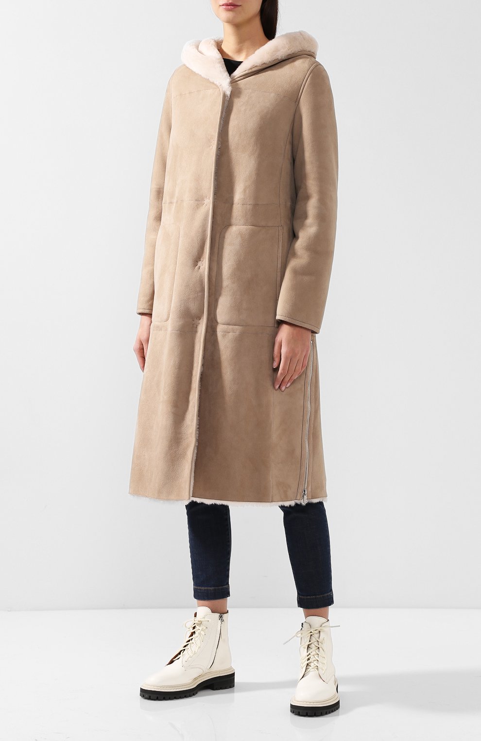 Дубленка из овины с капюшоном WINDSOR, арт. 52 DL819 10004222, фото 3