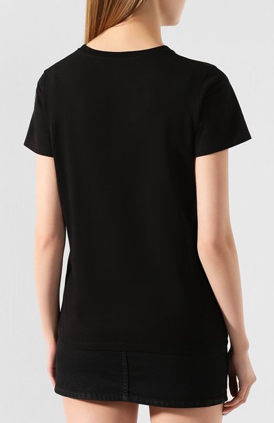 Хлопковая футболка ALEXANDER MCQUEEN черного цвета по цене 29050 руб., арт. 620601/QZABD, фото 4 Хлопковая футболка ALEXANDER MCQUEEN, арт. 620601/QZABD, фото 4