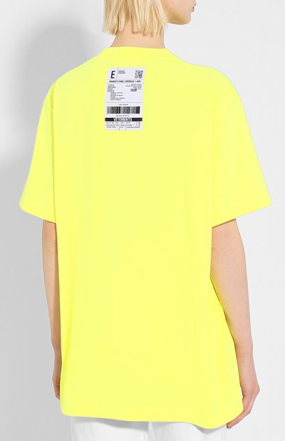 Футболка VETEMENTS, арт. SS20TR304 1610/W/FLU0 YELL0W, фото 4