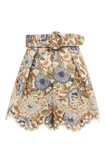 Женские льняные шорты ZIMMERMANN, арт. 8789ARS243