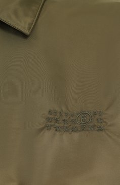Мужская куртка MM6 хаки цвета, арт. SH0AM0043/M35257 | Фото 6 (Материал подклада: Вискоза; Длина (верхняя одежда): Короткие; Рукава: Длинные; Стили: Кэжуэл, Милитари; Кросс-КТ: Легкие, Куртка; Материал внешний: Синтетический материал)