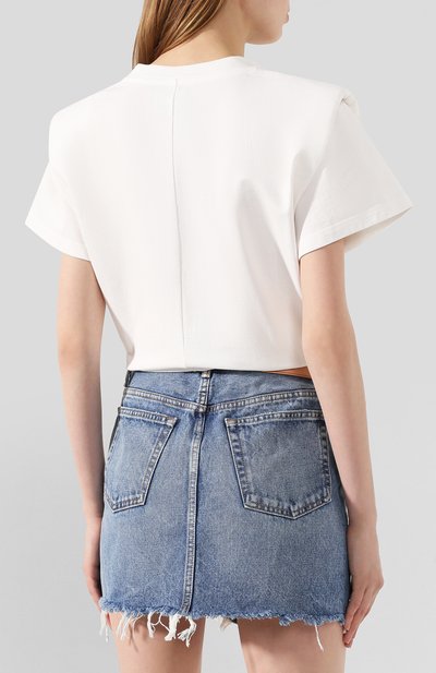 Хлопковая футболка ISABEL MARANT белого цвета по цене 34500 руб., арт. TS0749-20E054I/BELITA, фото 4 Хлопковая футболка ISABEL MARANT, арт. TS0749-20E054I/BELITA, фото 4