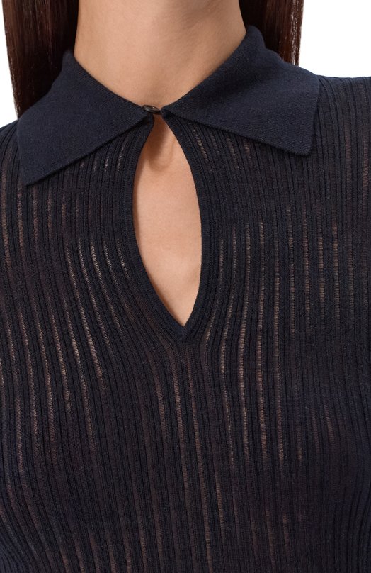Пуловер из шелка и шерсти Max Mara Studio EGREGE Синий  EGREGE Фото 5
