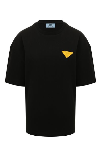 Женская хлопковая футболка PRADA, арт. 3558A-10UP-F0002-211