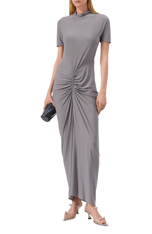 Кожаные босоножки Mugler MUSS24SC024 Серебряный  MUSS24SC024 Фото 3