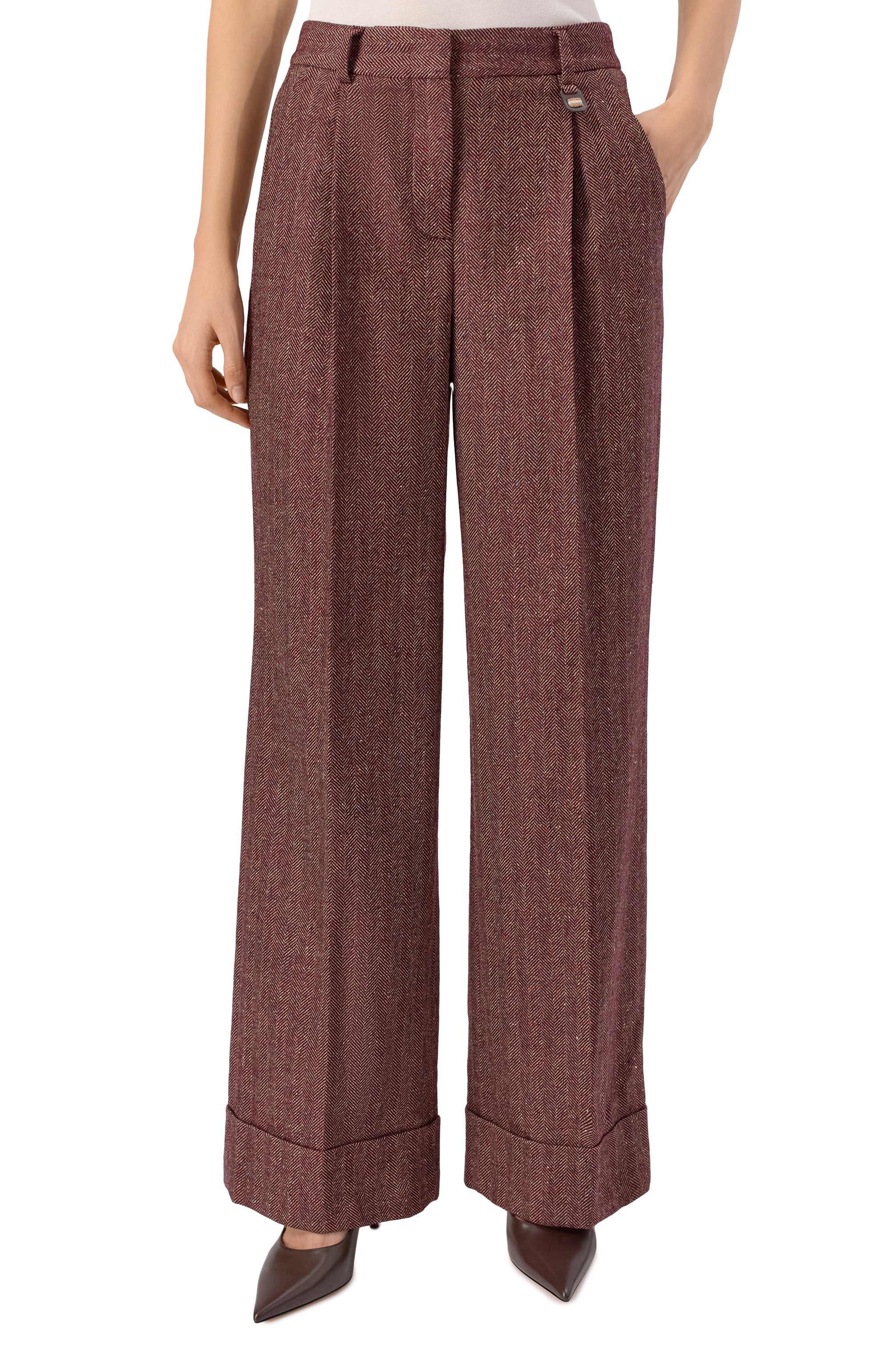 Брюки из шерсти и шелка LORENA ANTONIAZZI, арт. PA30B/5044, фото 3