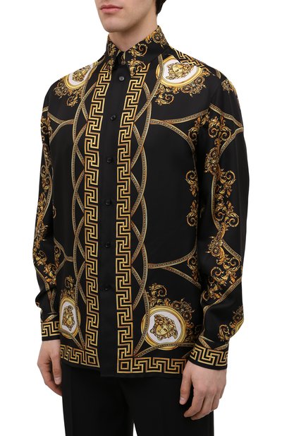 Шелковая рубашка VERSACE, арт. 1003941/1A03043, фото 3