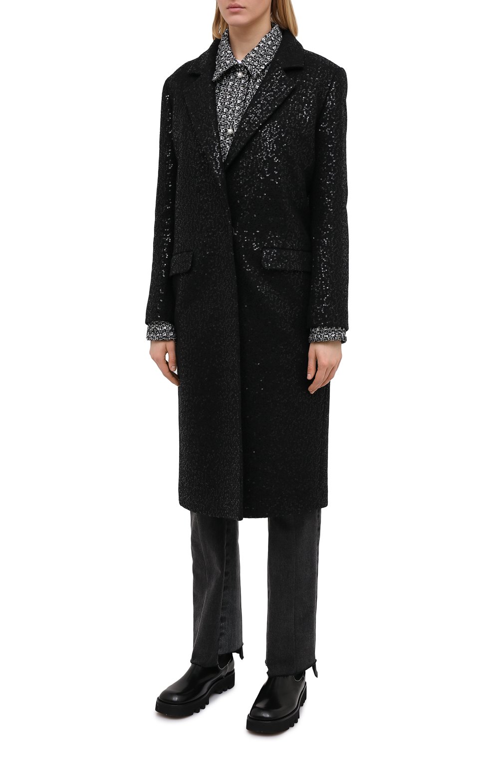 Пальто с пайетками SEVEN LAB, арт. CM20-K04/2black brilliant, фото 3