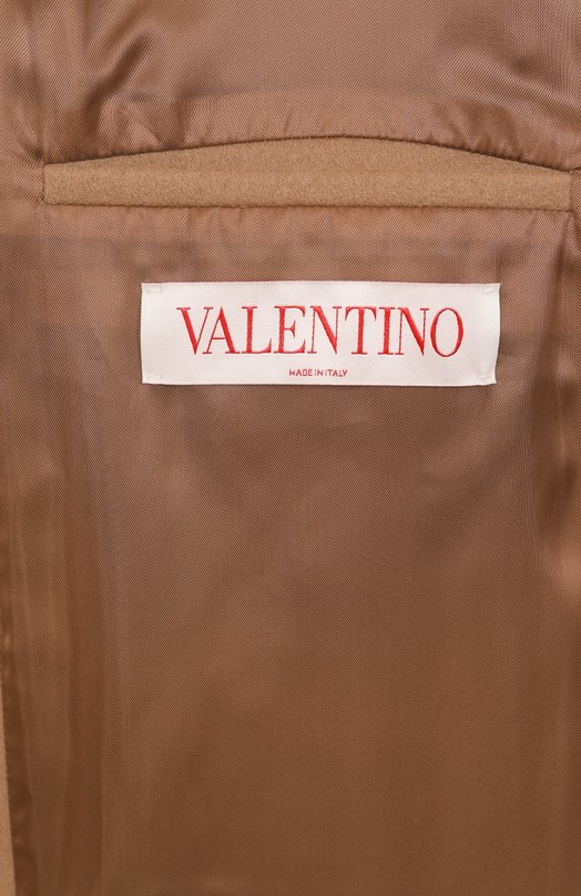 Пальто из шерсти и кашемира Valentino 5V3CAI702KA Бежевый  5V3CAI702KA Фото 6