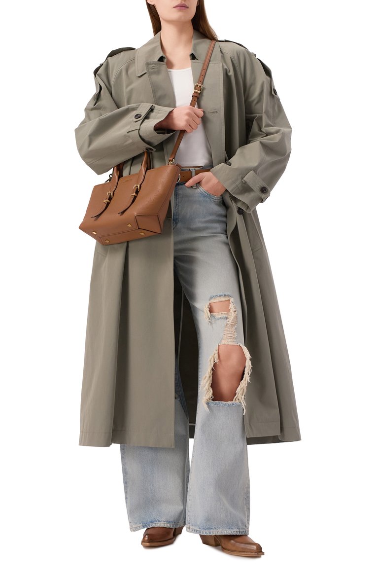 Женская сумка moore MICHAEL MICHAEL KORS коричневого цвета, арт. 30R5G90S1L | Фото 7 (Ремень/цепочка: На ремешке; Материал: Натуральная кожа; Размер: medium)