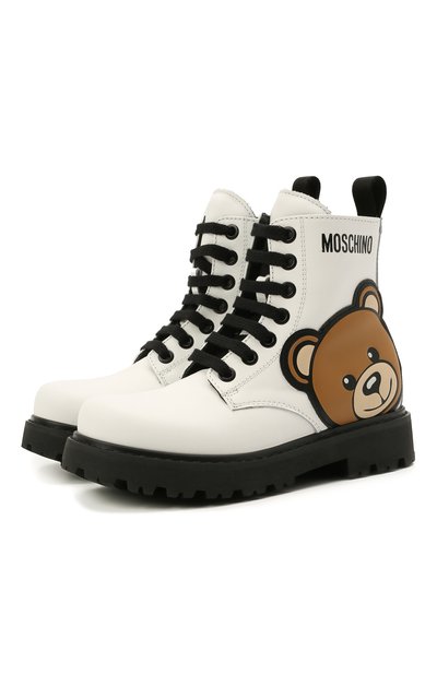 Кожаные ботинки MOSCHINO, арт. 68926/BRUN0/28-35, фото 1