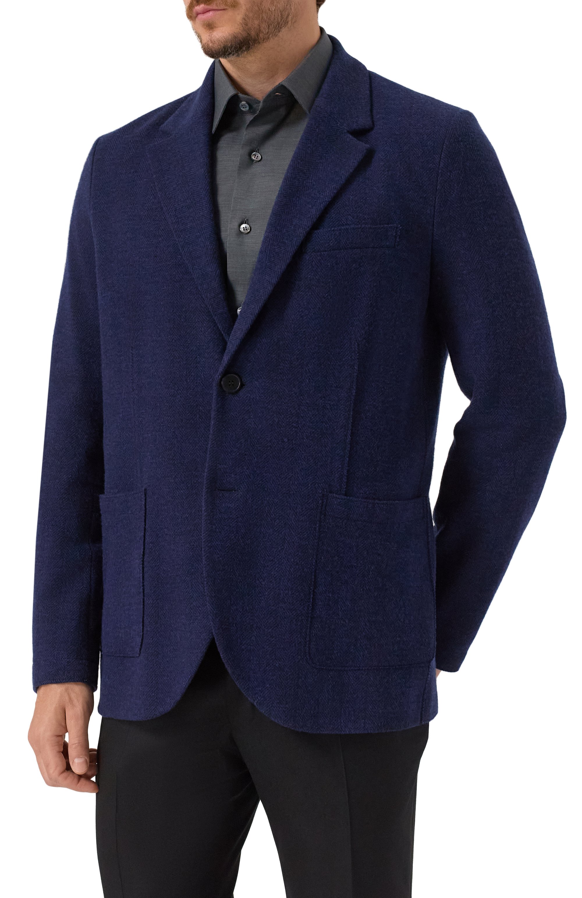 Пиджак из шерсти и хлопка HARRIS WHARF LONDON, арт. CL9535MRA, фото 4