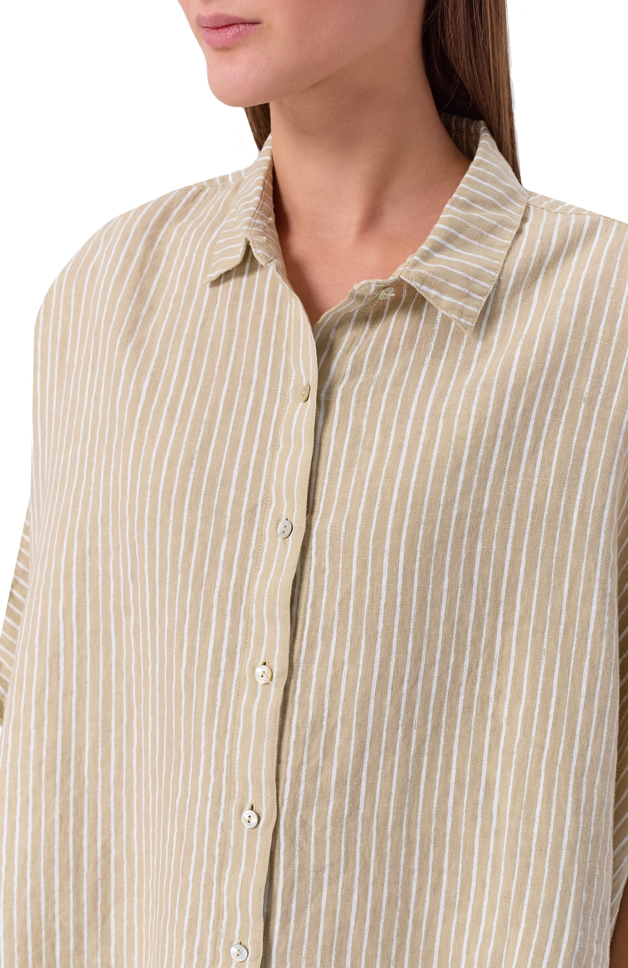 Льняная рубашка 120% LINO, арт. 33ALIW1PLA/000G470, фото 5