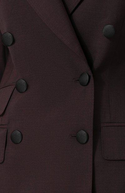 Двубортный шерстяной жакет DOLCE & GABBANA бордового цвета по цене 208000 руб., арт. F290IT/FUBBG, фото 5 Двубортный шерстяной жакет DOLCE & GABBANA, арт. F290IT/FUBBG, фото 5