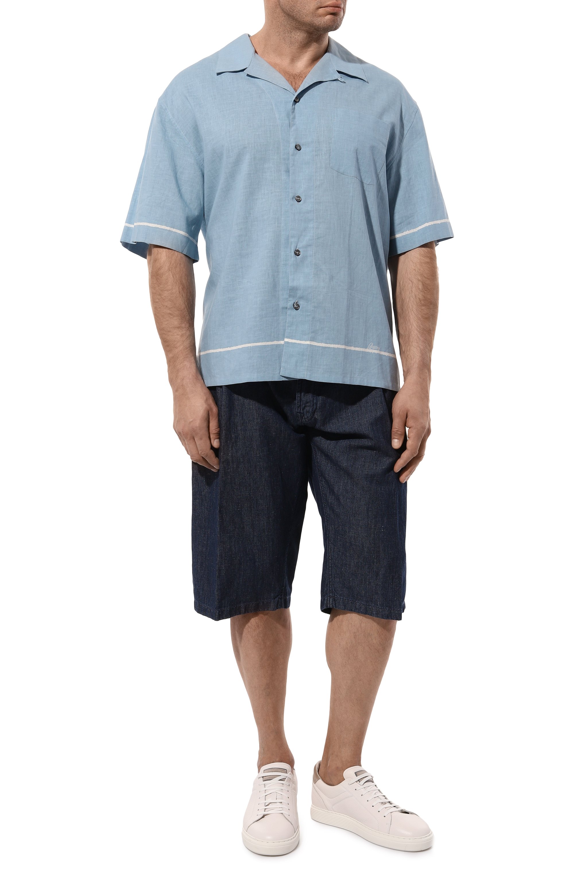 Шорты из хлопка и льна STEFANO RICCI, арт. MFT4102120/T205BL, фото 2