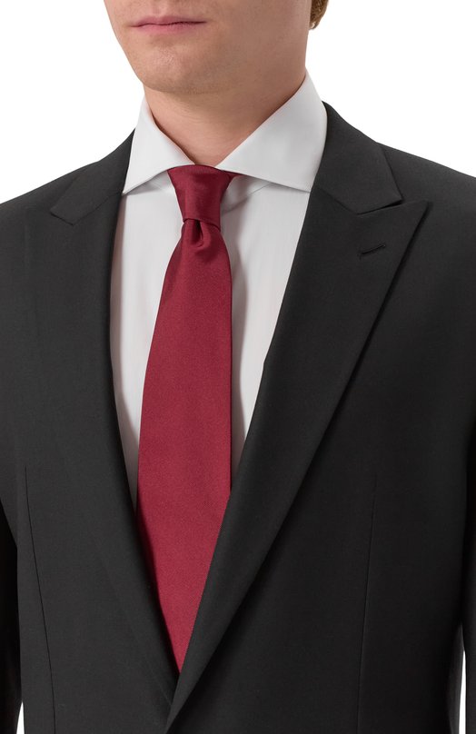 Шелковый галстук Corneliani 26U302-2620300 Бордовый  26U302-2620300 Фото 2