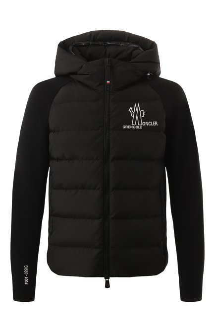 Мужской комбинированная толстовка MONCLER GRENOBLE черного цвета, арт. 8G000-26-899IG | Фото 1 (Длина (для топов): Стандартные; Материал сплава: Проставлено; Материал подклада: Синтетический материал; Материал утеплителя: Пух и перо; Рукава: Длинные; Драгоценные камни: Проставлено)