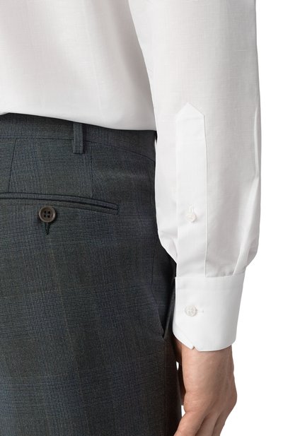 Сорочка из хлопка и льна ZILLI, арт. F0RC01M010204270U, фото 5